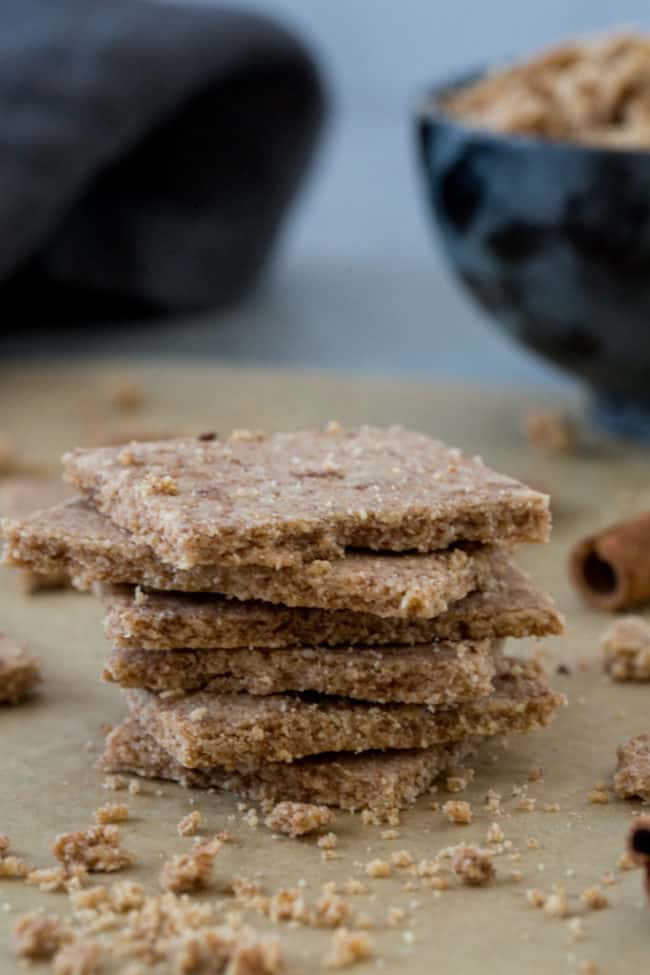 stack of keto graham crackers