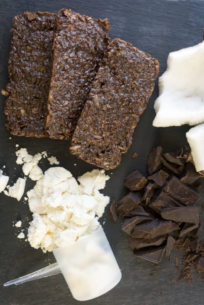 An easy to make high fat keto bar using a delicious mixture of chocolate and coconut!