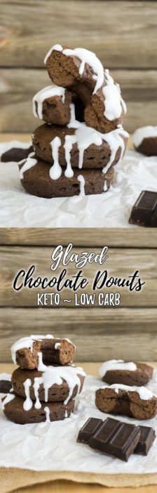 Our keto chocolate glaze low carb donuts are flourless, moist to the bite and great for on the go!