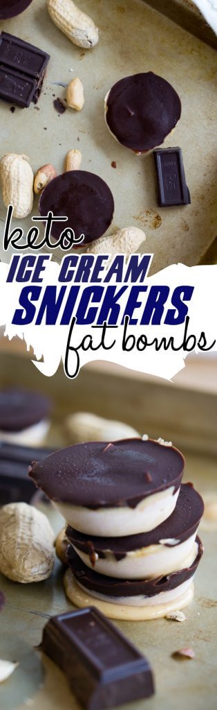 Keto Ice Cream Snickers Fat Bombs Our Keto Ice Cream Bites are a low carb take on ice cream snickers and are a great way to indulge and up your fat for the day!