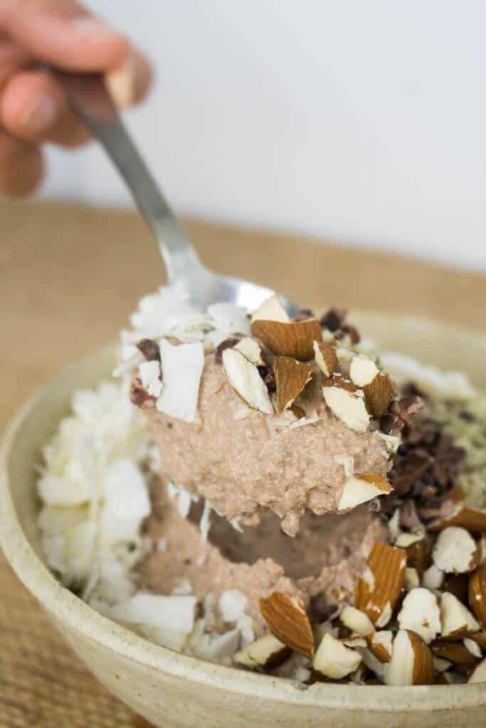 Scoop of Breakfast Bowl Our Keto Vegan Protein Breakfast Bowl will become a new staple in your household no matter your love for meats and dairy!