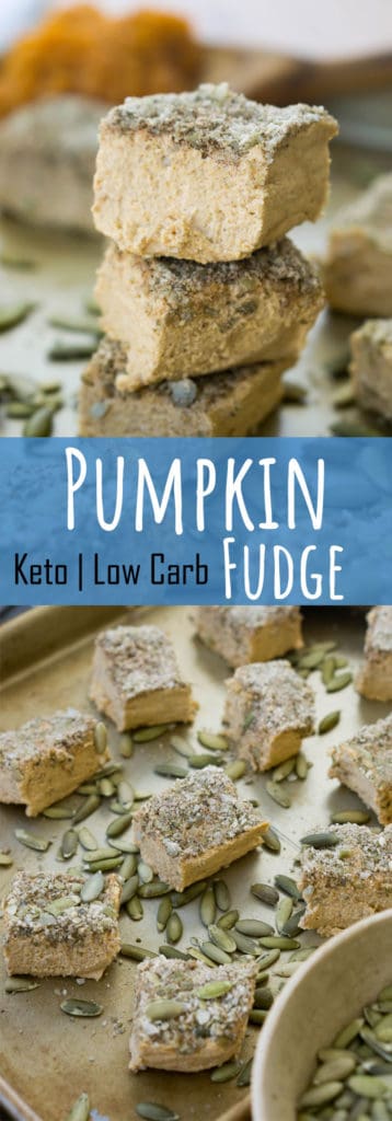 Our keto no bake, easy pumpkin fudge is the perfect low carb, indulgent way to treat yourself this holiday season!