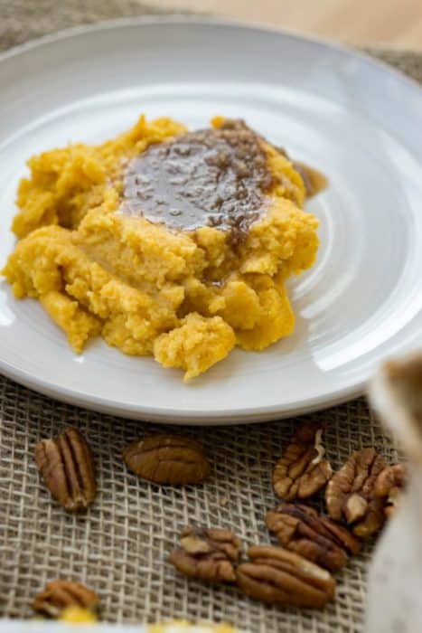 One of our keto christmas casseroles is sweet potato casserole. It is easy, savory, and perfect for any holiday feast!