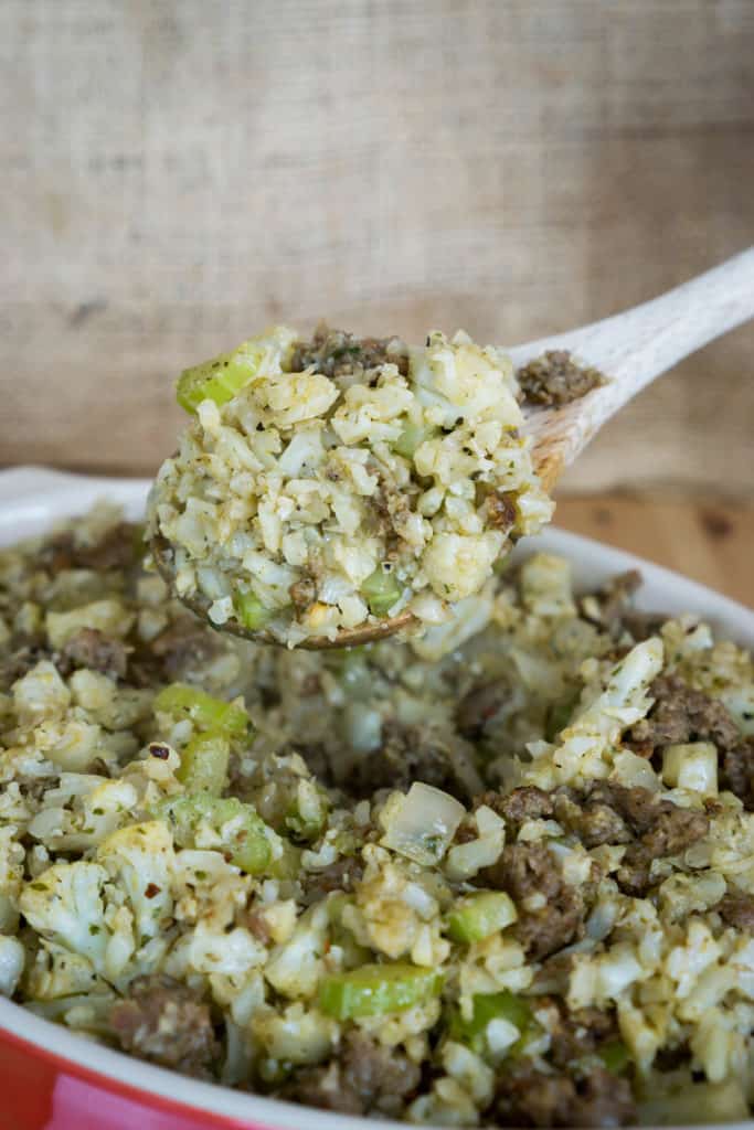 spoonful of keto stuffing