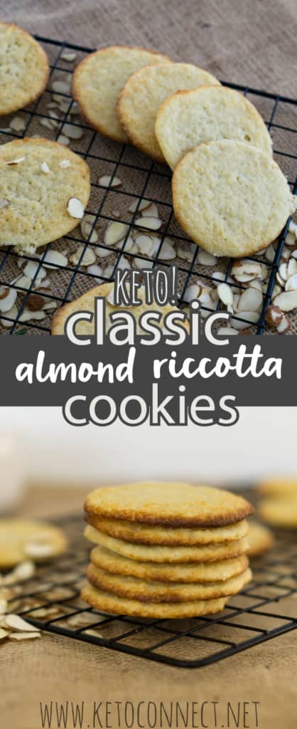 Our low carb Almond Ricotta Cookies are soft and perfect for a post dinner treat!