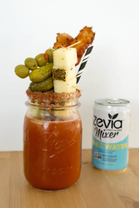 keto bloody mary in a mason jar 