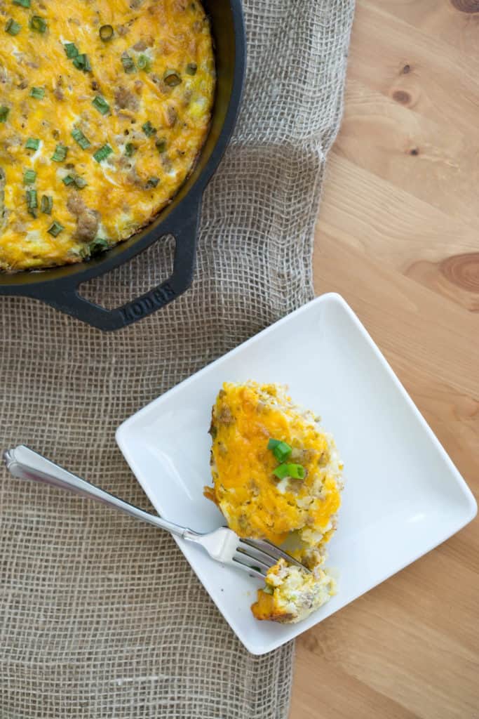 Our double layer Keto Breakfast Casserole is the perfect way to start your day and stay satisfied to power through your work day!