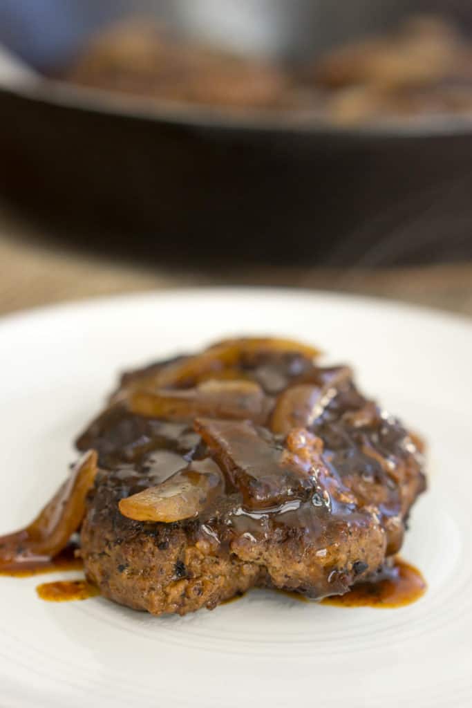 This Keto Salisbury Steak is the perfect combination of hearty meat and rich gravy making it the perfect, low carb weeknight dinner!