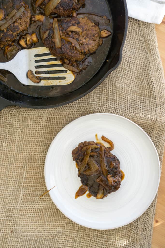 This Keto Salisbury Steak is the perfect combination of hearty meat and rich gravy making it the perfect, low carb weeknight dinner!