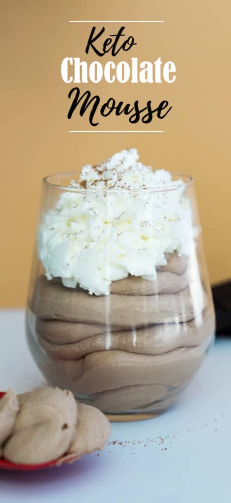 This low carb chocolate mousse is the perfect, keto friendly dessert to whip up in under 10 minutes any night of the week!