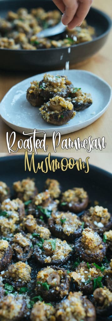 These parmesan garlic oven roasted mushrooms are a great keto side dish to serve alongside dinner or appetizer for you next party!
