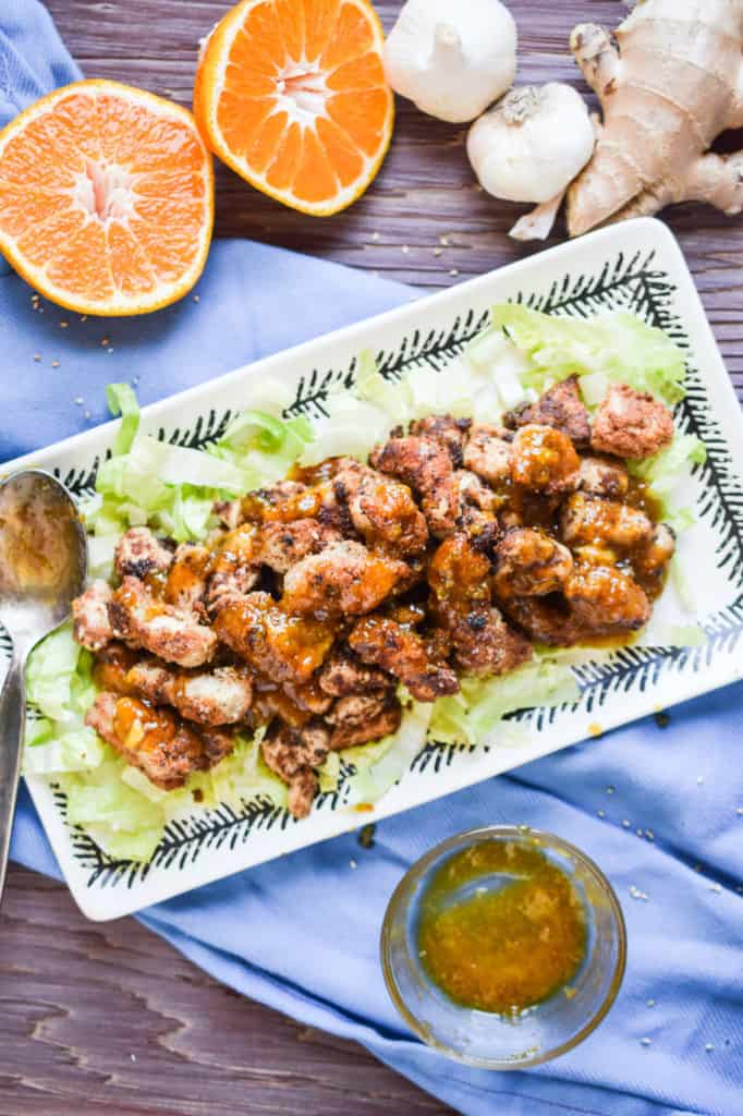 This Low Carb Orange Chicken is the perfect Chinese take-out replacement when you're looking to stay on track and eat healthy!