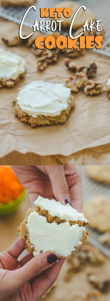 This keto carrot cake cookie recipe is the the perfect combination of sweet maple flavor and crunch from the walnuts and carrots!