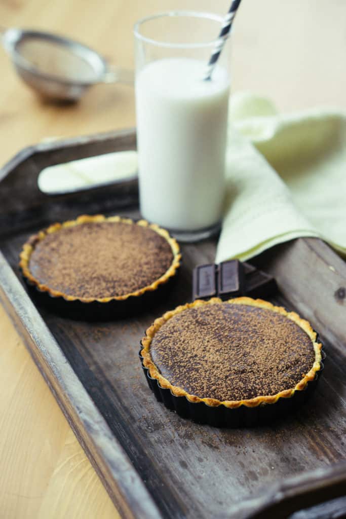 This low carb dark chocolate tart is made with a few simple ingredients to achieve a rich and indulgent, keto friendly dessert!