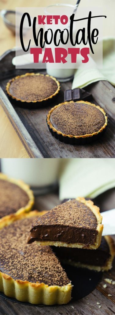 This low carb dark chocolate tart is made with a few simple ingredients to achieve a rich and indulgent, keto friendly dessert!