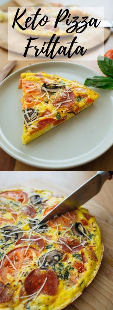 This Low Carb Pizza Frittata is the perfect way to start off your day or meal prep with good fats and protein!