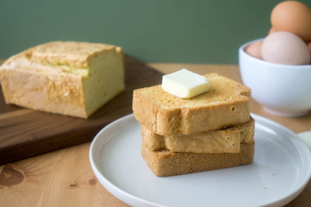 best keto bread stacked