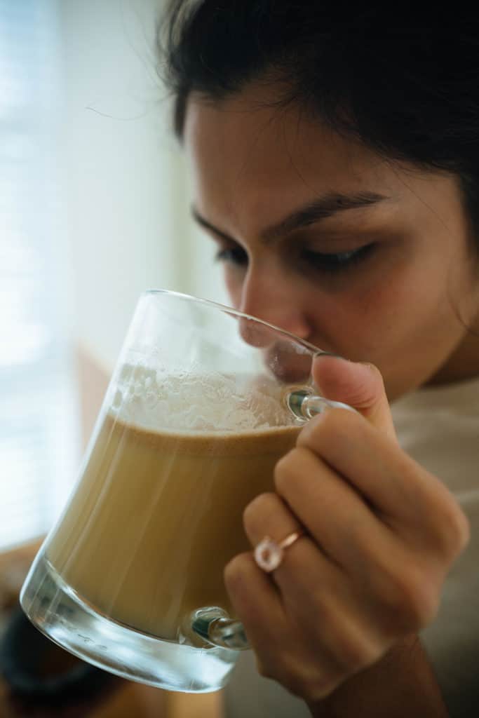 This keto Dirty Chai Tea Latte has the perfect combination of creamy rich flavors with a shot of espresso for an extra kick!