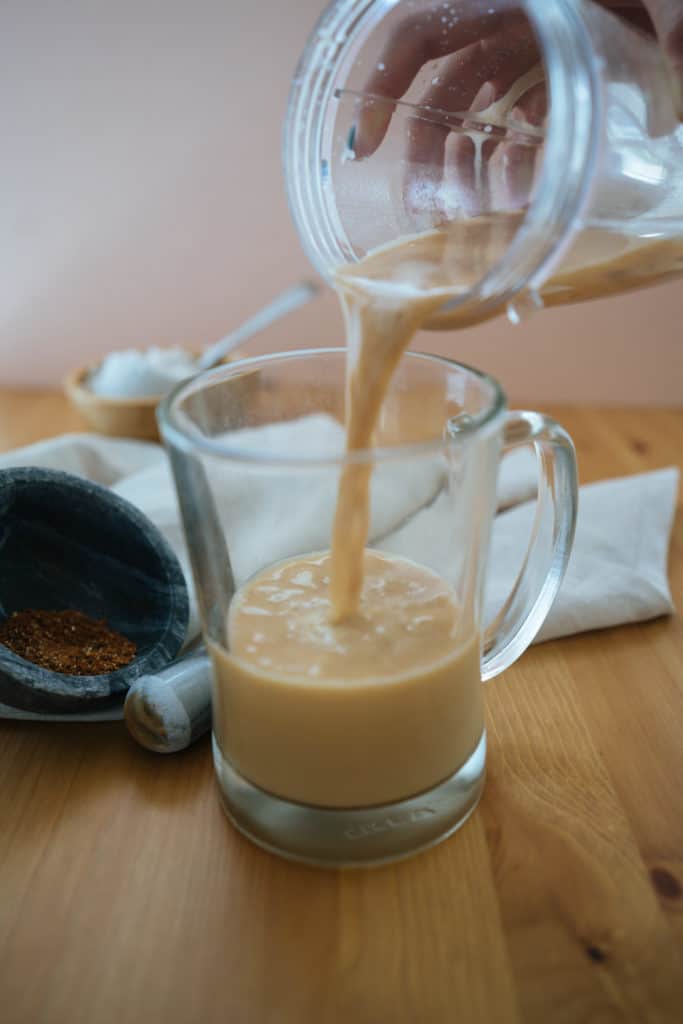 This keto Dirty Chai Tea Latte has the perfect combination of creamy rich flavors with a shot of espresso for an extra kick!