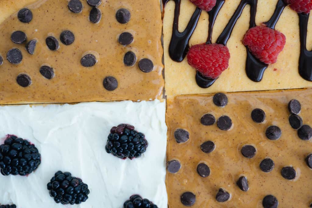 This Dessert Pizza Recipe is low carb, high flavor and will take you back to your cookie cake eating days!