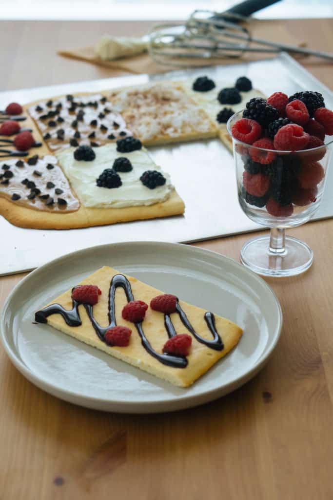 This Keto Dessert Pizza is a perfect, low carb dessert for people who need something sweet.