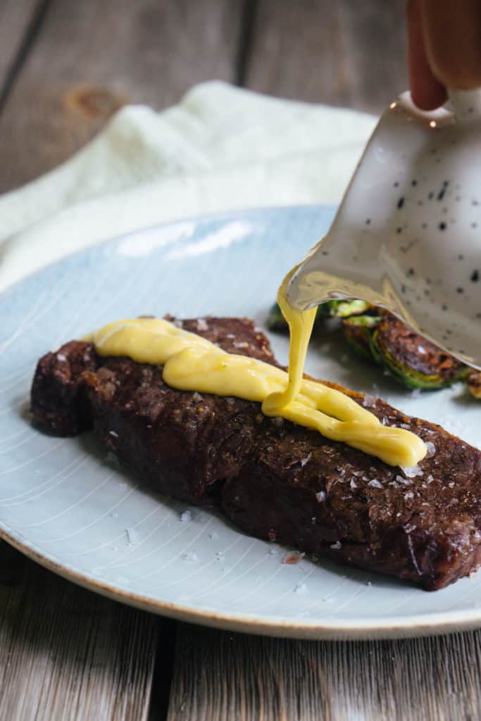 This easy bernaise recipe is the perfect topping for meats and veggies to give you a creamy, delicious balance!