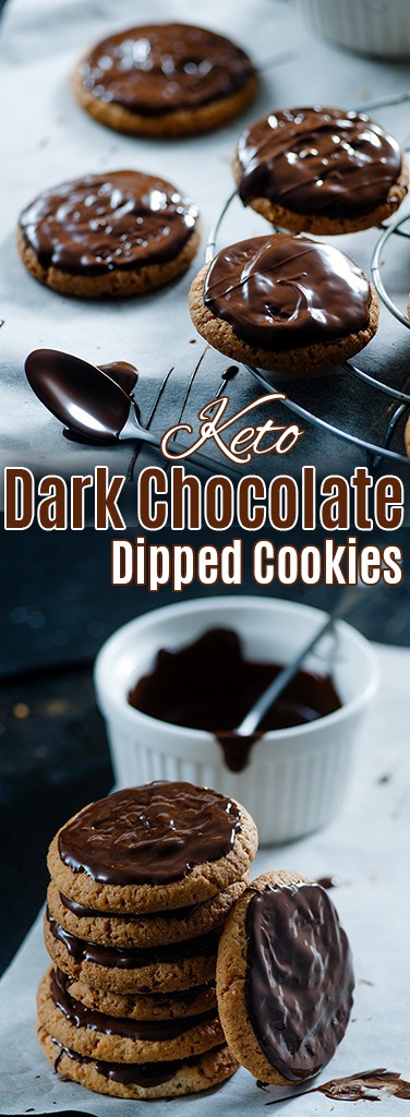 These Dark Chocolate Dipped Cookies will feed your cravings without messing up your diet!