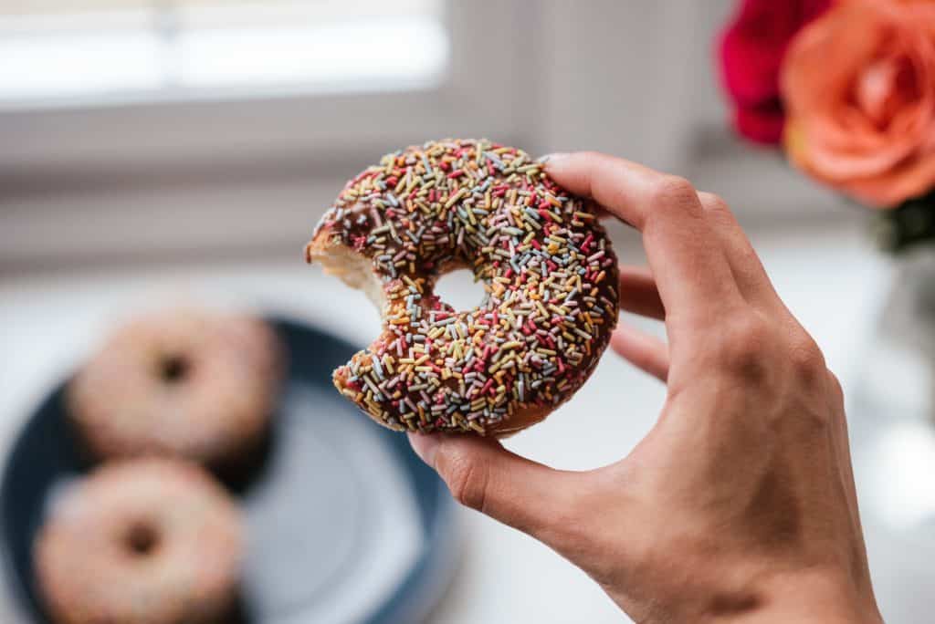 Doughnuts contain large amounts of omega-6 and we recommend to stay away from them to achieve the proper ratio of omega-3 to omega-6! The majority of your omega-3 and omega-6 should be obtained from raw nuts and seeds!