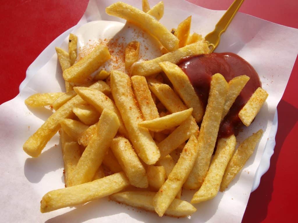 French fries are a terrible food to eat while on keto, large amounts of carbs, and a poor essential fatty acid ratio. Objects fried in refined vegetable oils are very high in omega-6 and lead to the many Americans consuming too much!