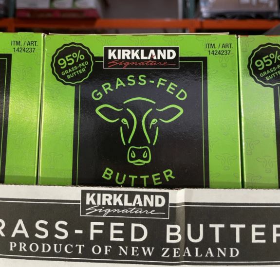 costco kirkland brand grass fed butter