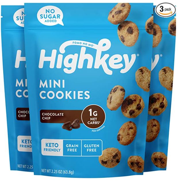 blue package of keto cookies