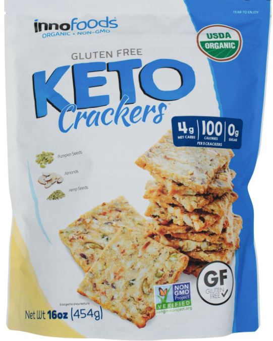 keto costco inno foods keto crackers packaging