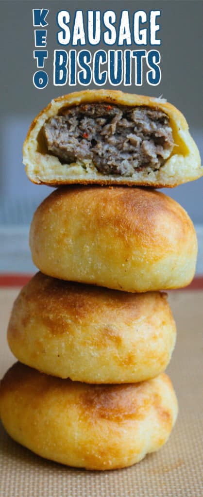 Our Keto Sausage Balls use a simple fathead dough and fatty, seasoned sausage to make the perfect mini breakfast sandwich!