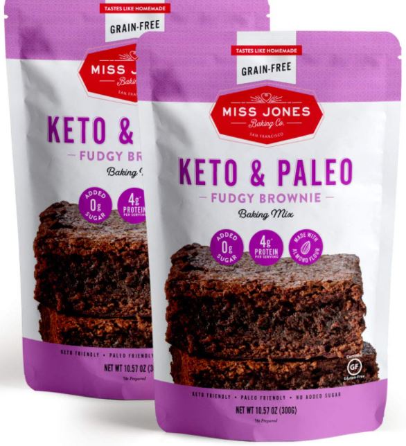 keto costco miss jones ket and paleo brownie mix two pack