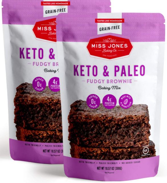 miss jones ket and paleo brownie mix two pack