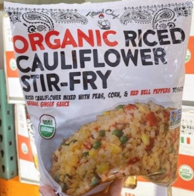 keto costco organic riced cauliflower stir-fry from costco