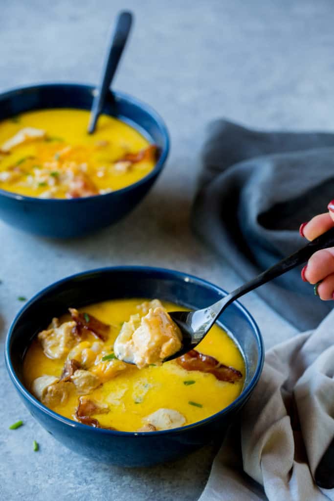 Cheddar Bacon Soup Low Carb! KetoConnect