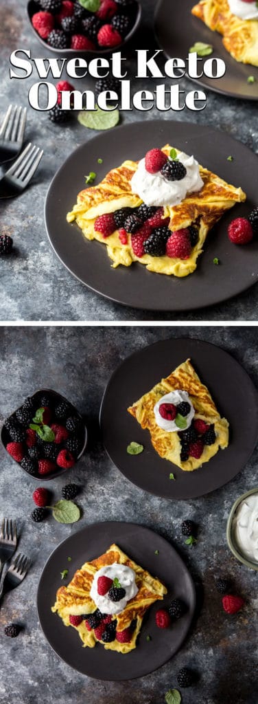 This Sweet Healthy Omelette puts a spin on breakfast with a touch of sweetness and some berries!