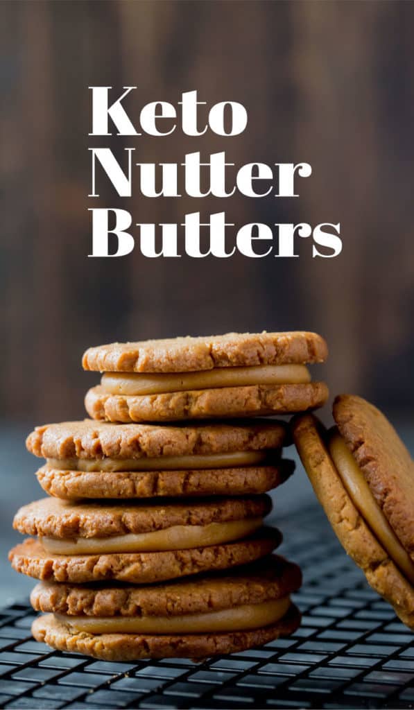 Our Keto Peanut Butter Cookies are the perfect low carb replacement for nutter butters and great for packing in your kids lunch boxes!