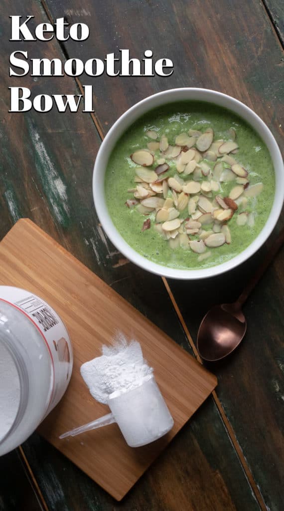 This Low Carb Smoothie Bowl Recipe is packed with nutrients and protein and will keep you full and satisfied until dinner time!