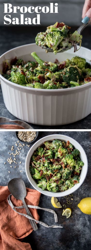 This Keto Broccoli Salad is the perfect cold side dish to your hot dogs and burgers on hot summer grill out days! All while being healthy, and low carbs!