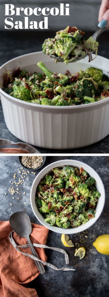Fresh Broccoli Salad This Keto Broccoli Salad is the perfect cold side dish to your hot dogs and burgers on hot summer grill out days! All while being healthy, and low carbs!
