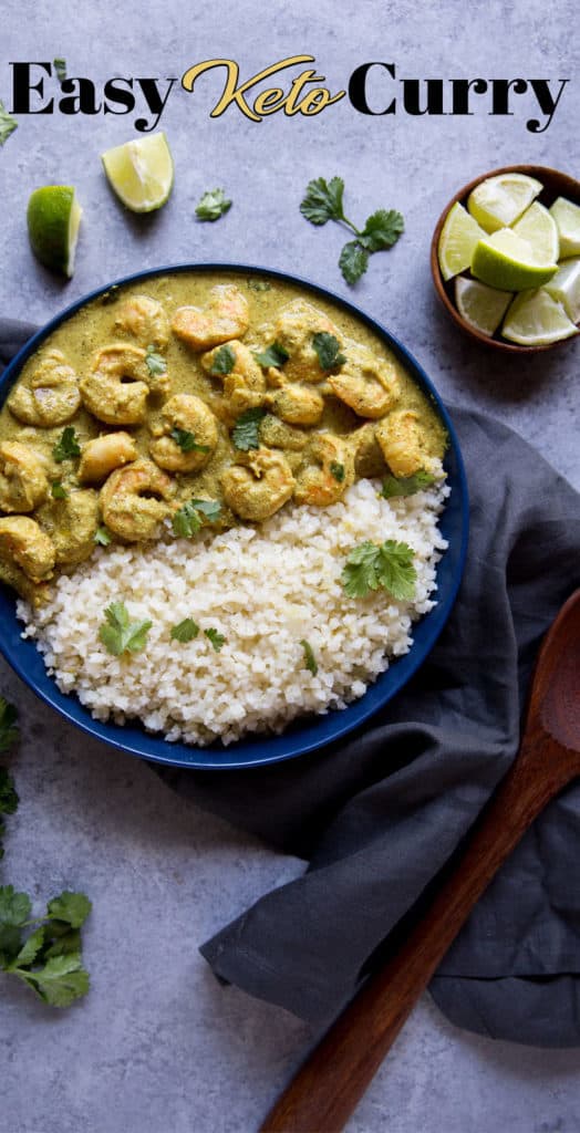This Shrimp Keto Curry using canned coconut milk, curry powder and fresh cilantro making this recipe dairy free and an all around win!