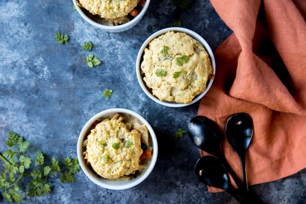 This Keto Chicken Pot Pie recipe transforms a high carb classic, but using the same veggies into a delicious low carb meal everyone will love! Perfect for a little snack, appetizer, side dish, or meal! Low carb soups like our chili with bacon, chddar bacon soup, egg drop soup, and broccoli cheese soup are also a great option!