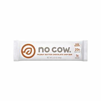 white bar packaging with large lettering reading no cow