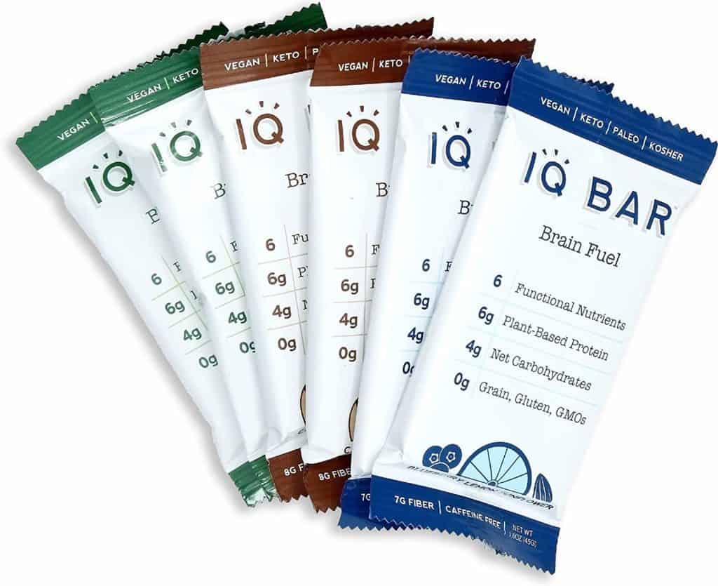 variety of iq bars laid out on a white background