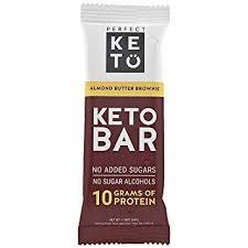 perfect keto bar in package with a white background