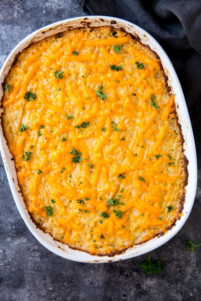 full keto shepherds pie overhead