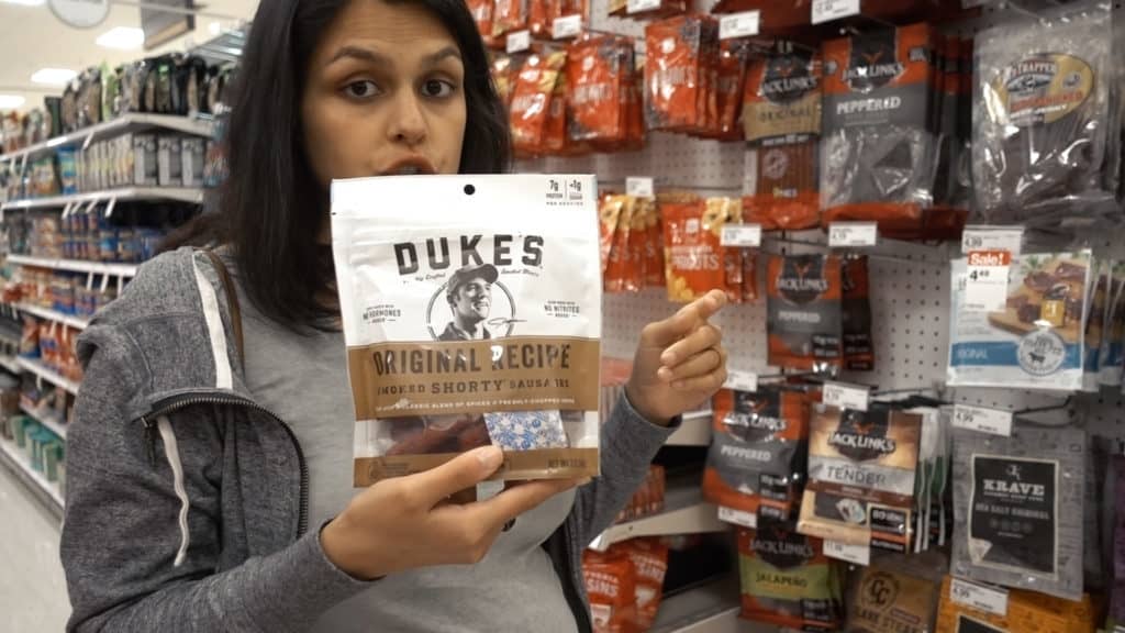 Duke's meats are delicious smoked sausages and provide lots of energy. These can be found at target year round!