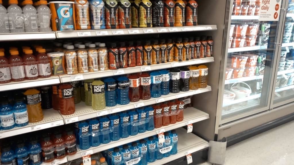Gatorade and Powerade Gatorade and Powerade may seem like a good source of electrolytes. but they do not contain much. There are many better electrolyte products that we would recommend.